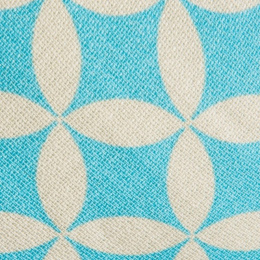 Zaffiro Chusta kółkowa tkana - mozaika niebieska