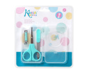 Kiokids Zestaw do manicure w pudełku - pilniczek nożyczki cążki - turkusowy