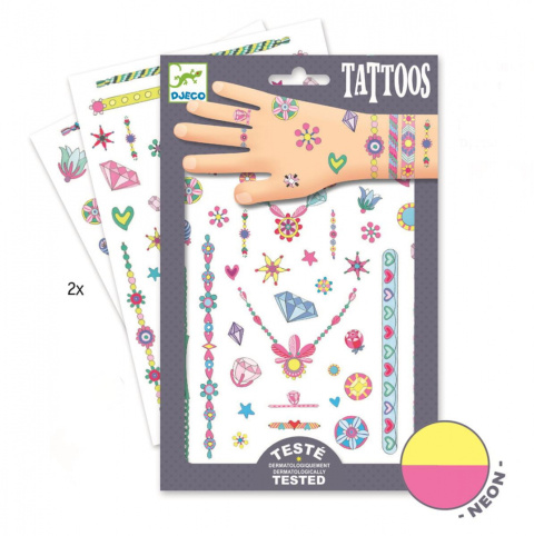 Djeco Tatuaże neonowe KLEJNOTY JENNI DJ09587