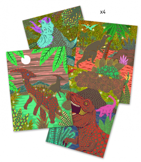 Djeco Wydrapywanka Zdrapywanka DINOZAURY DJ09726