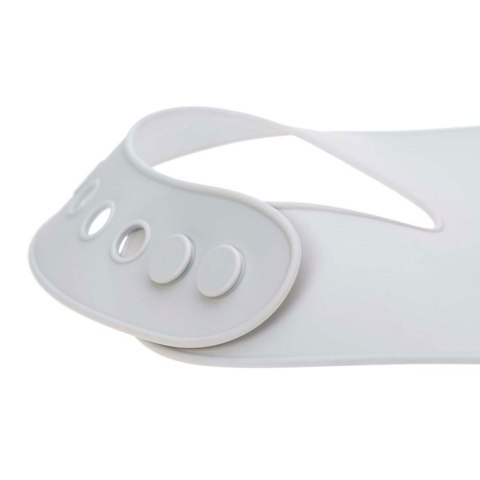 Lassig Śliniak silikonowy z kieszonką Little Chums Mysz szary