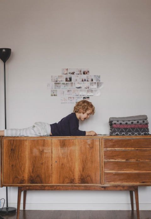 Zaffiro Kocyk bawełniany dziecięcy do wózka - grochy różowo-szare