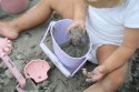 Scrunch Składane wiaderko do wody i piasku Bucket - Wiśniowy