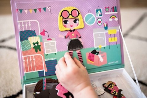 JANOD Magnetyczna Układanka Kostiumy Dziewczynka Magnetibook