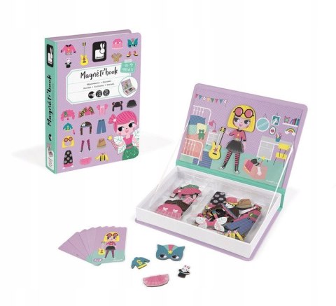 JANOD Magnetyczna Układanka Kostiumy Dziewczynka Magnetibook