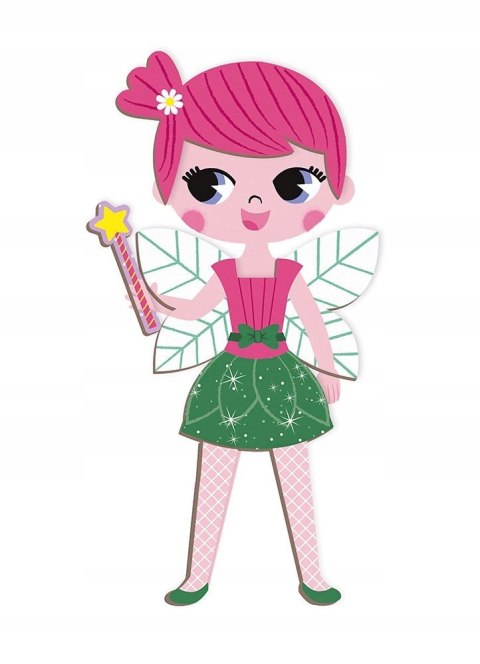 JANOD Magnetyczna Układanka Kostiumy Dziewczynka Magnetibook