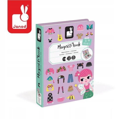 JANOD Magnetyczna Układanka Kostiumy Dziewczynka Magnetibook