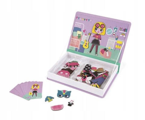 JANOD Magnetyczna Układanka Kostiumy Dziewczynka Magnetibook