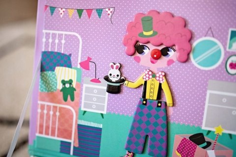 JANOD Magnetyczna Układanka Kostiumy Dziewczynka Magnetibook