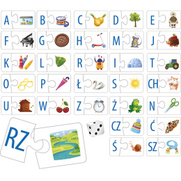 Adamigo Puzzle edukacyjne Gra Poznaję literki 3+