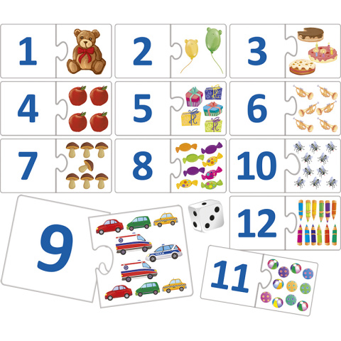 Adamigo Puzzle edukacyjne Gra Poznaję cyferki 3+