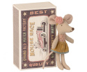 Maileg Myszka mała siostra w pudełku zapałek - Little sister mouse in matchbox