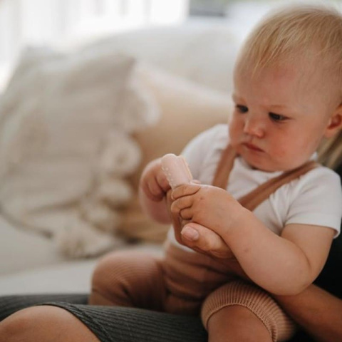 Mushie 2szt pierwsze szczoteczki na palec Cambrige Blue & Shifting Sand