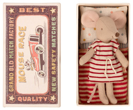 Maileg Myszka duża siostra w pudełku zapałek - Big sister mouse in matchbox