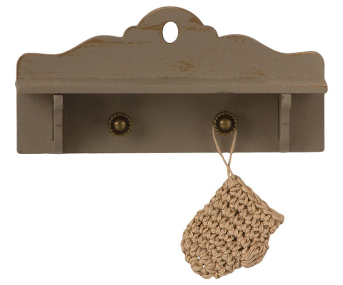 Maileg Półka z wieszakami Akcesoria dla lalek - Miniature bathtub