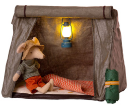 Maileg Namiot z materacem Akcesoria dla lalek - Happy camper tent, Mouse