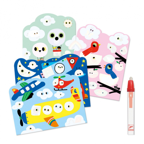 Djeco Wodne Kolorowanki Ukryte W NIEBIE 18m+ DJ09061