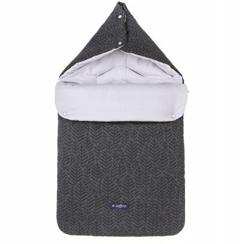 Zaffiro Śpiworek 5w1 śpiwór do wózka i fotelika - graphite leaves BEBE