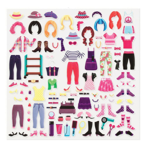 Melissa & Doug Naklejki wielokrotnego użytku wypukłe ŚWIAT MODY