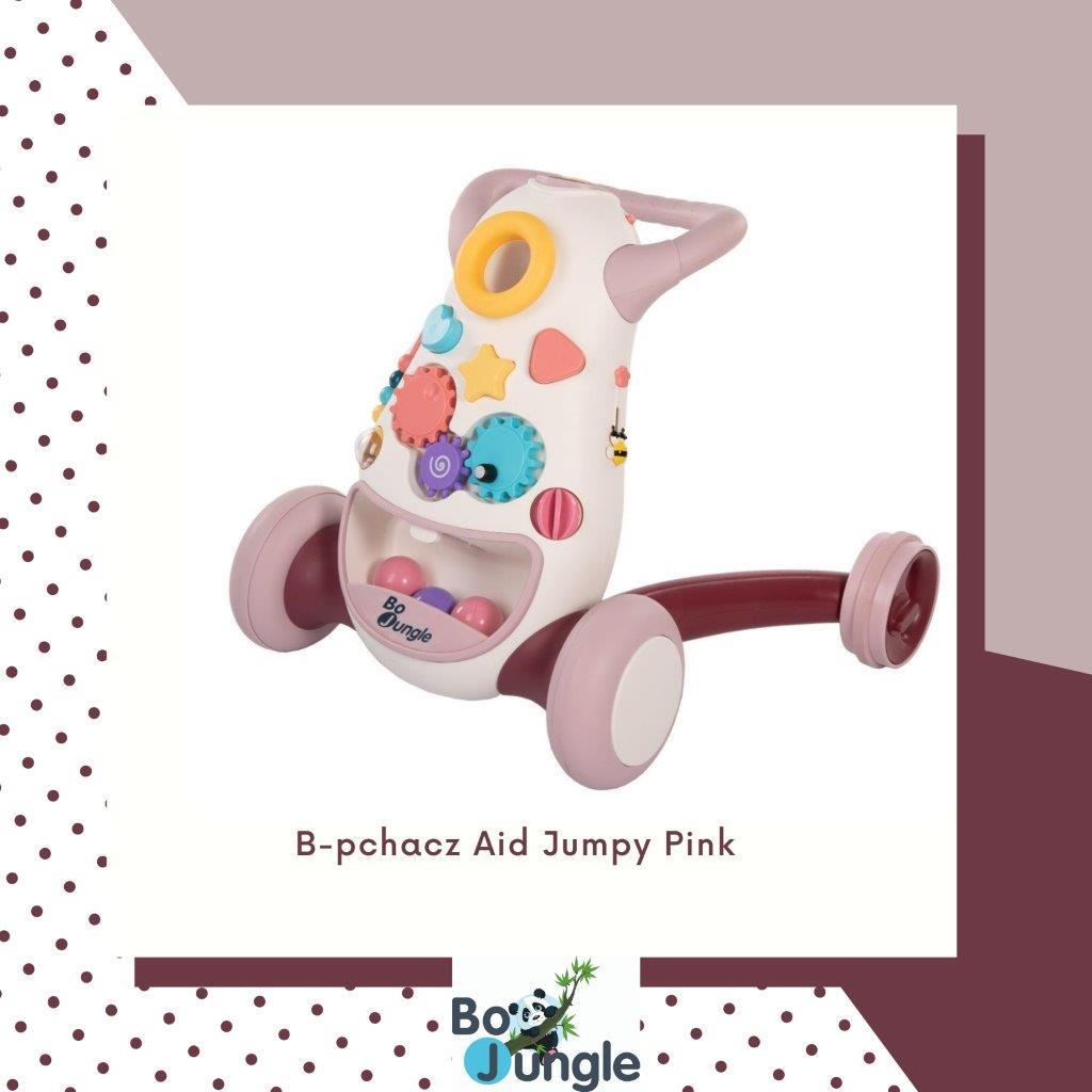 Bo Jungle Pchacz jeździk interaktywny Aid JUMPY pink