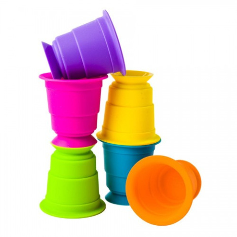 Fat Brain Toys Kubeczki Przyssawki silikonowe 6szt