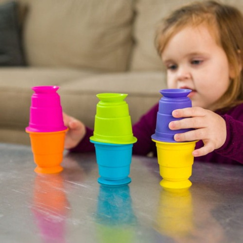 Fat Brain Toys Kubeczki Przyssawki silikonowe 6szt