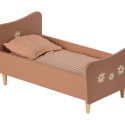 Maileg Drewniane Łóżeczko z pościelą - Akcesoria dla lalek - Wooden bed, Mini - Rose
