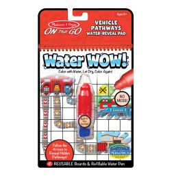 Melissa & Doug Magiczna Kolorowanka Wodna WaterWOW ZNAJDŹ DROGĘ AUTA
