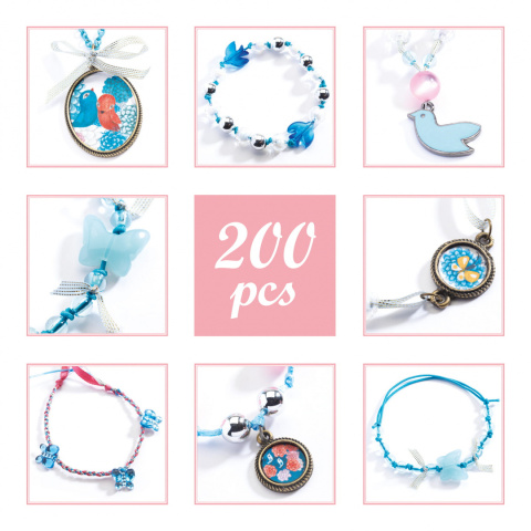 Djeco Zestaw do tworzenia biżuterii PERŁY I PTAKI DJ09806