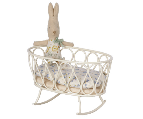 Maileg Kołyska ze śpiworkiem dla myszek - blue