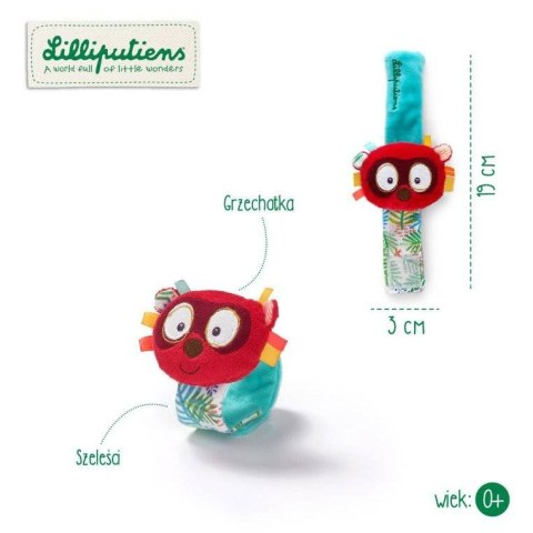 LILLIPUTIENS Grzechotka na rękę Lemur George 0 m+
