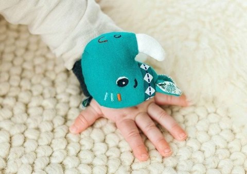 LILLIPUTIENS Grzechotka na rękę Nosorożec Marius z szeleszczącą folią 0 m+