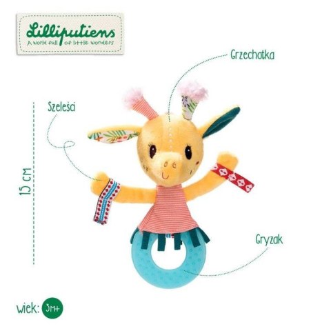 LILLIPUTIENS Grzechotka z gryzakiem Żyrafka Zia 3 m +