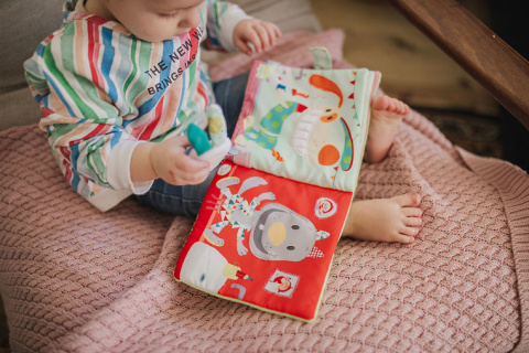 LILLIPUTIENS Książeczka z mini-pacynką wielofunkcyjna Królik dentysta 6 m+