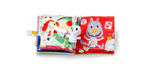 LILLIPUTIENS Książeczka z mini-pacynką wielofunkcyjna Królik dentysta 6 m+