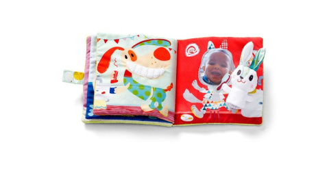 LILLIPUTIENS Książeczka z mini-pacynką wielofunkcyjna Królik dentysta 6 m+