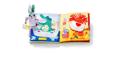 LILLIPUTIENS Książeczka z mini-pacynką wielofunkcyjna Królik dentysta 6 m+