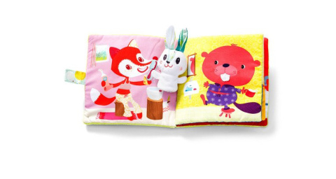 LILLIPUTIENS Książeczka z mini-pacynką wielofunkcyjna Królik dentysta 6 m+