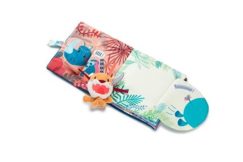 LILLIPUTIENS Książeczka z mini-pacynką wielofunkcyjna Lew Jack 9 m +