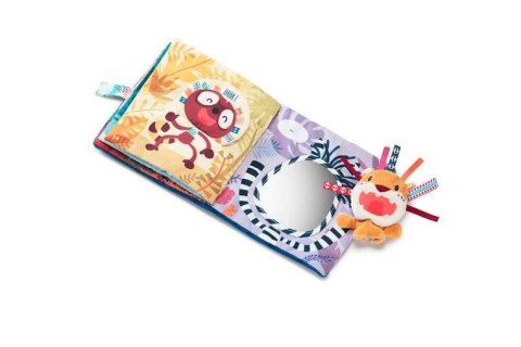 LILLIPUTIENS Książeczka z mini-pacynką wielofunkcyjna Lew Jack 9 m +