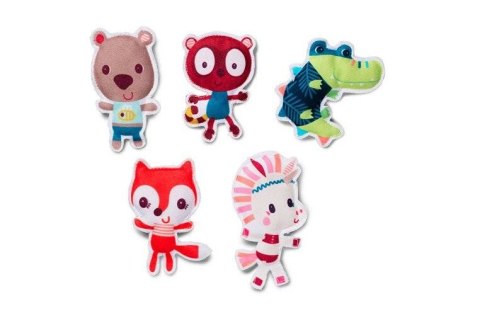 LILLIPUTIENS Książeczka z mini-przytulankami wielofunkcyjna "Louise i przyjaciele" Jednorożec Louise 12 m+