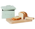 Maileg Chleb deska i nóż - Akcesoria dla lalek - Miniature bread box w. cutting board and knife
