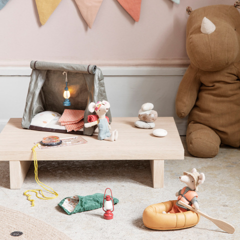 Maileg Świecąca Lampka Latarenka Akcesoria dla lalek - Vintage lantern - Red