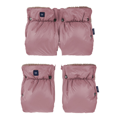 ZAFFIRO dwuczęściowe mufki 2w1 do wózka LAMA BLUSH