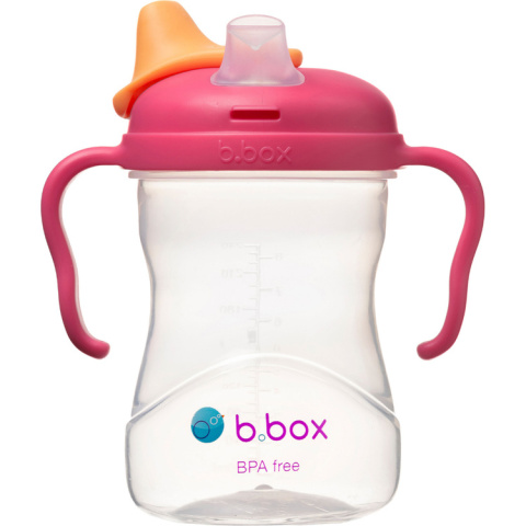 B.box Pokrywka do kubka z miękkim ustnikiem Malinowy