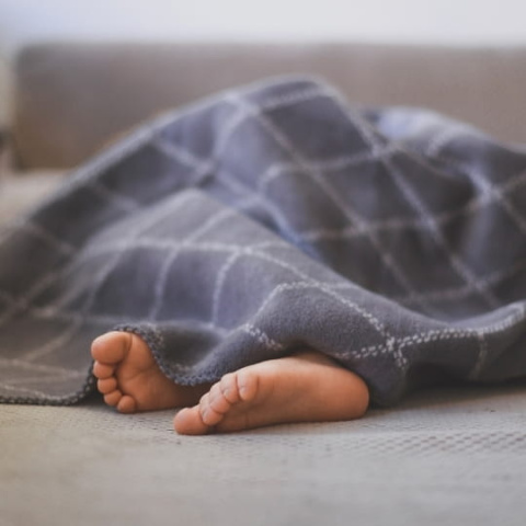 Zaffiro Kocyk bawełniany dziecięzy do wózka - kratka biało-szara