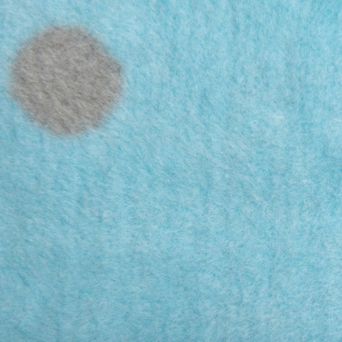 Zaffiro Kocyk bawełniany dziecięcy do wózka - grochy niebiesko-szare