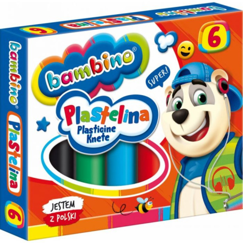 Plastelina 6 kolorów BAMBINO