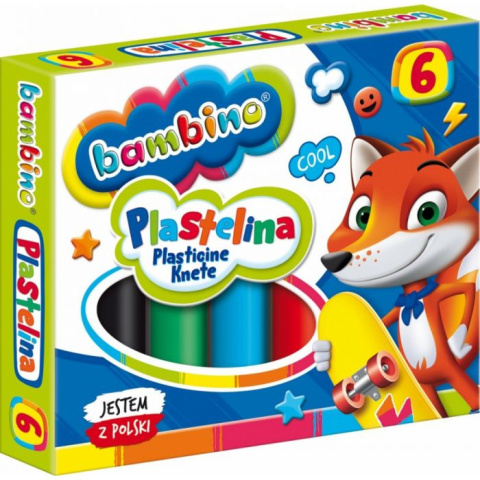 Plastelina 6 kolorów BAMBINO