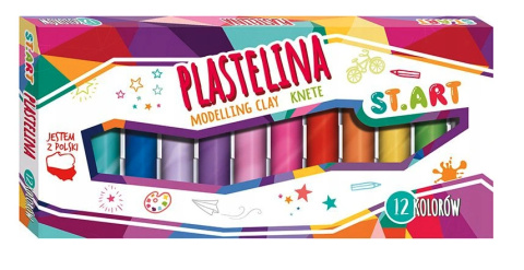 Plastelina 12 kolorów St.Art ST-MAJEWSKI